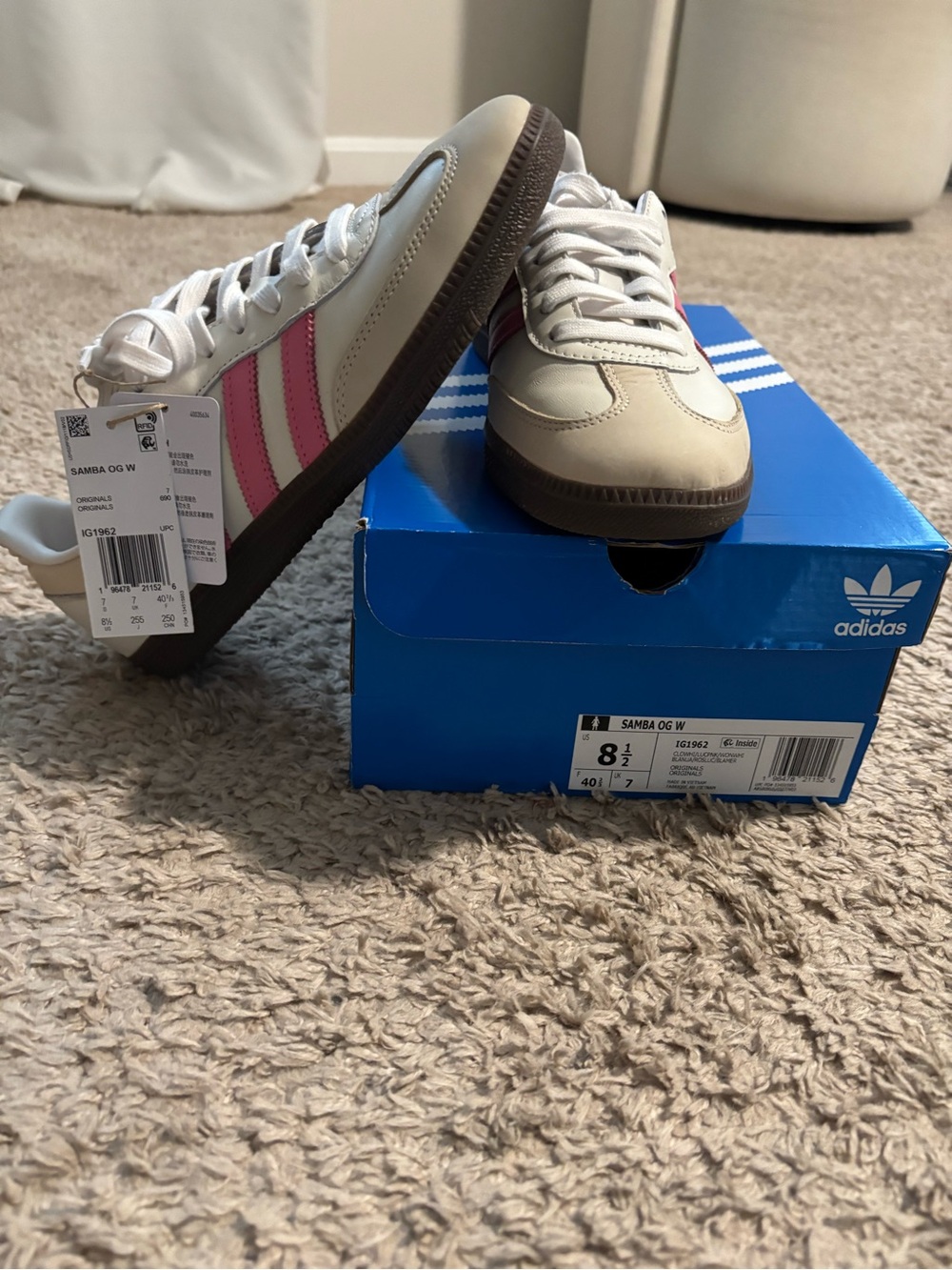 adidas Wmns Samba OG 'White Lucid Pink' - Picture 2 of 6
